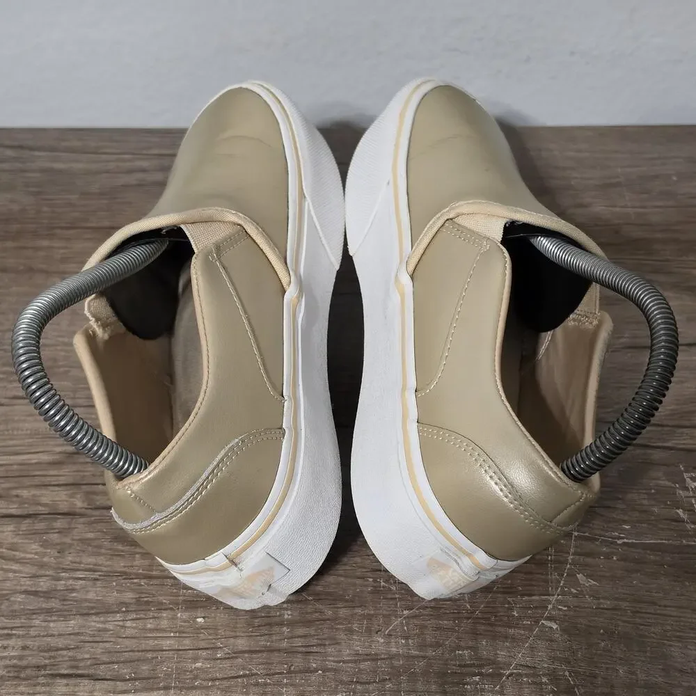 Vans Asher Platform Women's Slip-On Shoes Skeaners Size 7 Metallic Gold